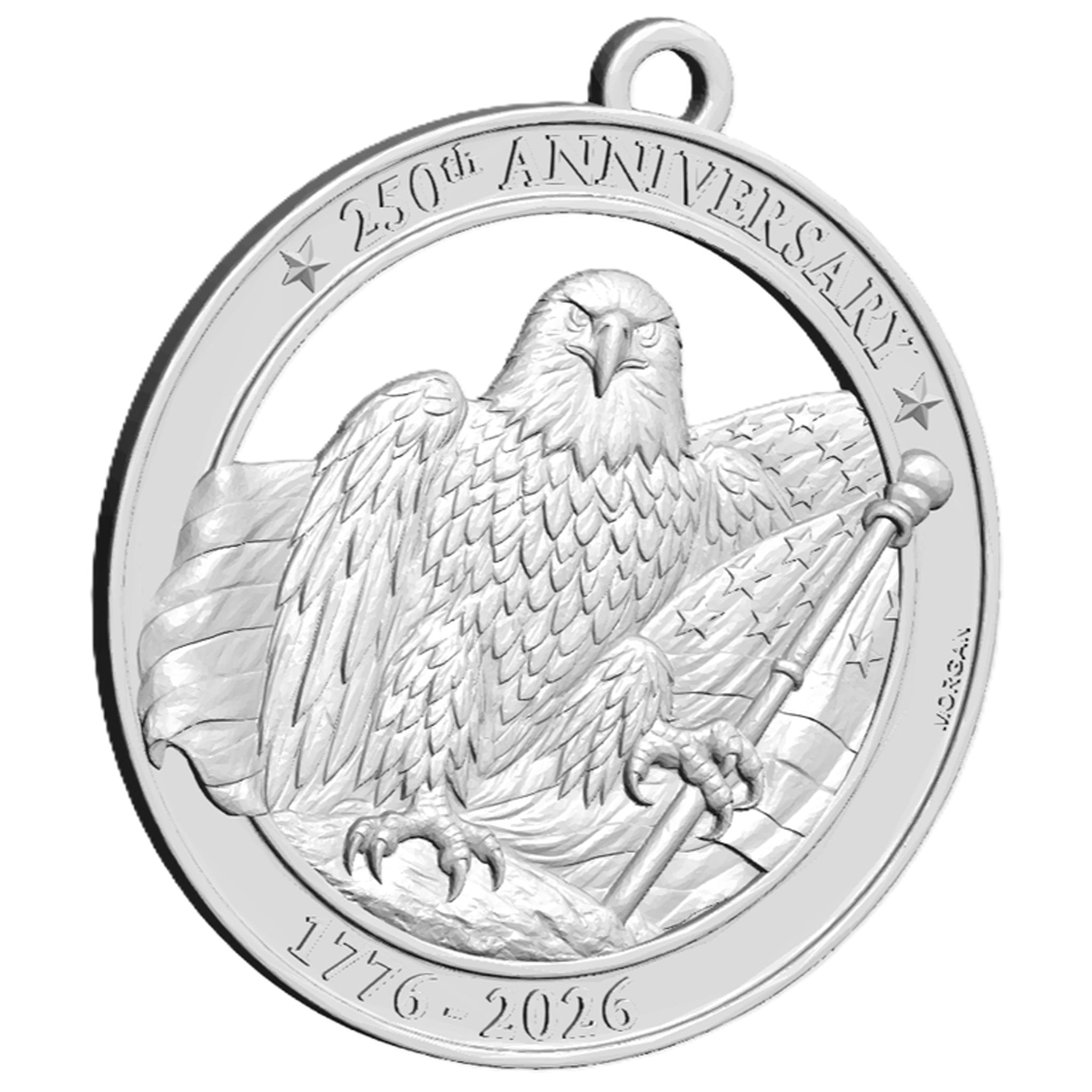 American Eagle and Flag 250 Anniversary Ornament | The Maryland Store