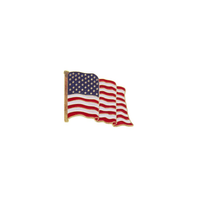 Ripple Waving American Flag Tack Pin