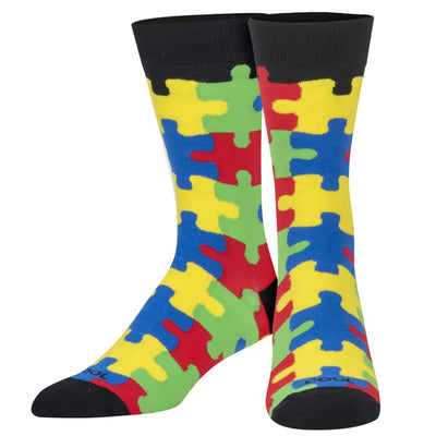 Autism Puzzle Design Adult Socks