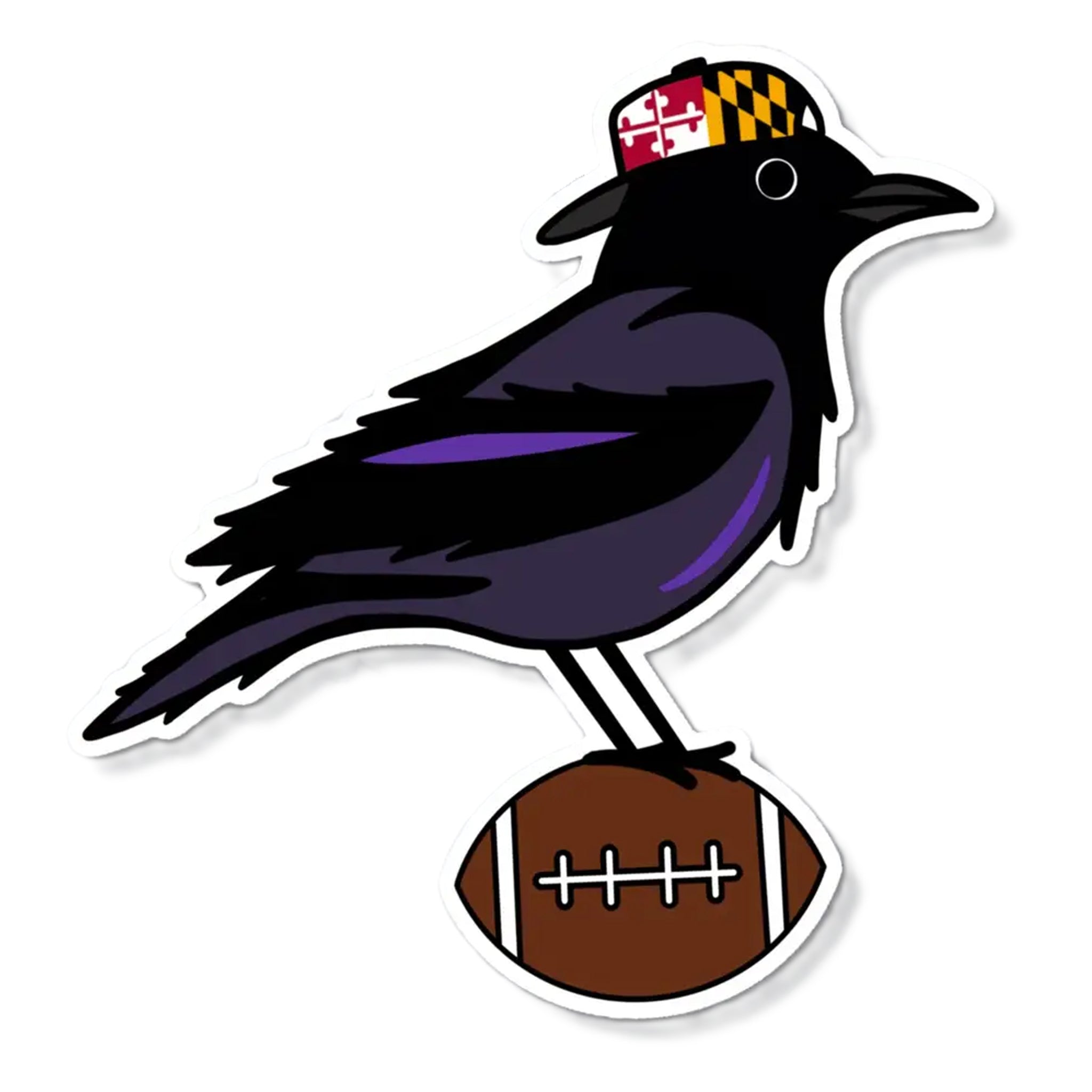 Baltimore Raven Football Die Cut Vinyl Sticker | The Maryland Store