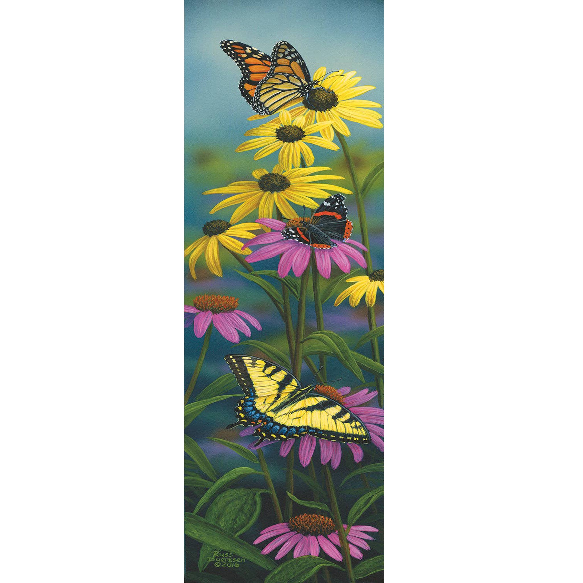 Maryland Flag & Black Eyed Susan Butterfly (Red & White) / Vintage