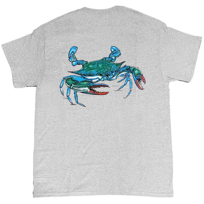 chesapeake bay blue crab two sided tshirt back