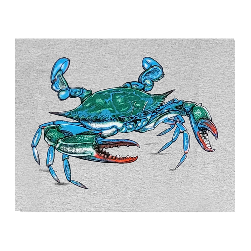chesapeake bay blue crab two sided tshirt closeup
