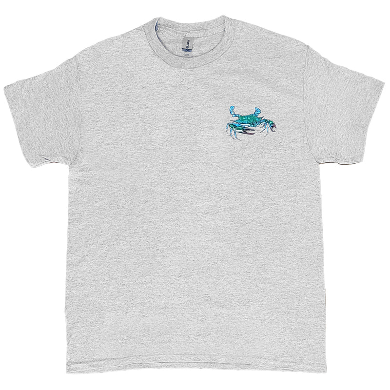 chesapeake bay blue crab two sided tshirt front