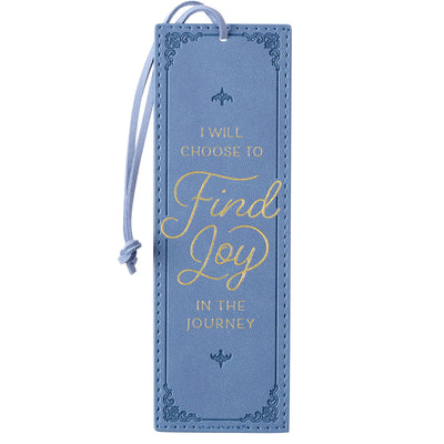 Find Joy In The Journey Faux Leather Bookmark