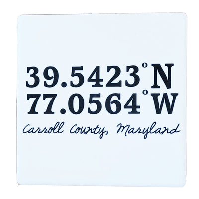 Carroll County Latitude & Longitude Coaster