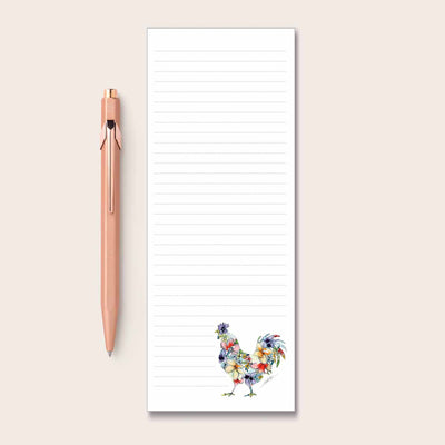 Chicken Floral Magnetic Notepad (scene)