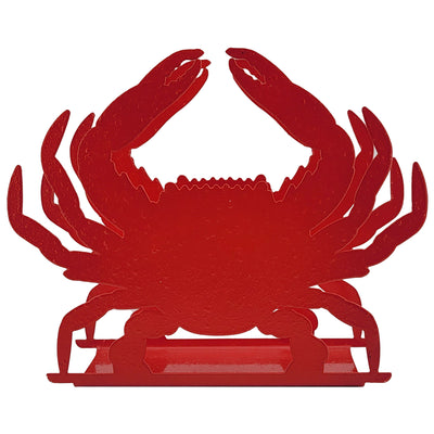 crab shaped steel napkin holder red
