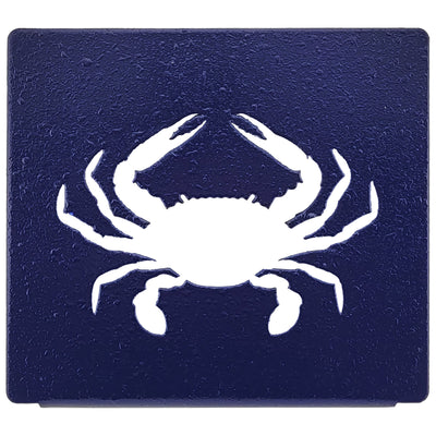 laser cut crab steel napkin holder blue