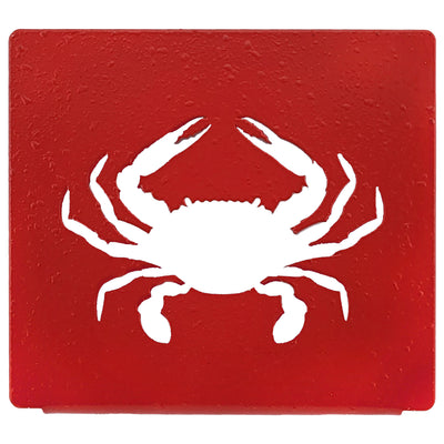 laser cut crab steel napkin holder red