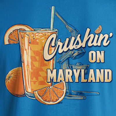 Crushin' On Maryland Orange Crush Blue T-Shirt (design)