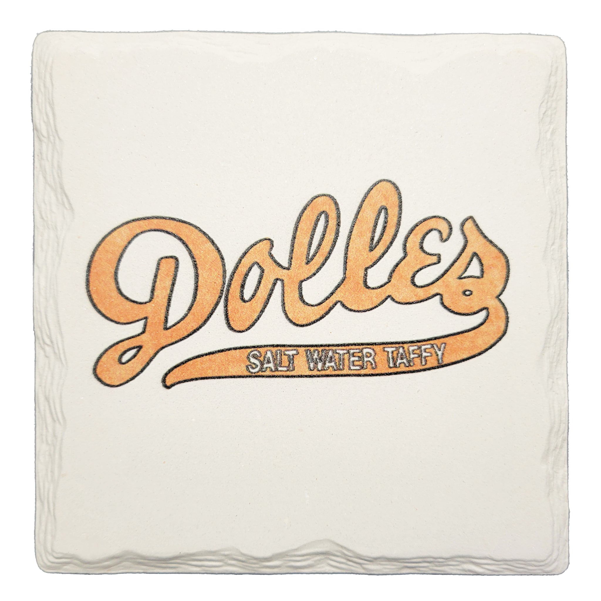 Dolle's Salt Water Taffy HandDrawn Ceramic Drink Coaster The