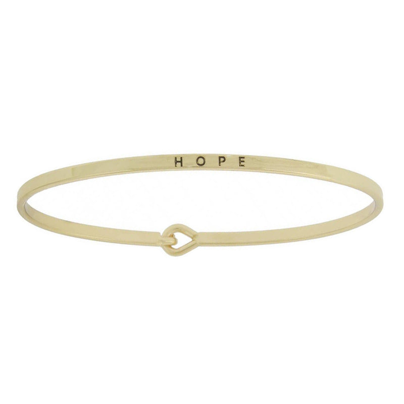 Hope Bangle Bracelet - Gold