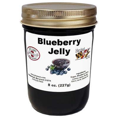 jill's blueberry jelly jar 8oz.