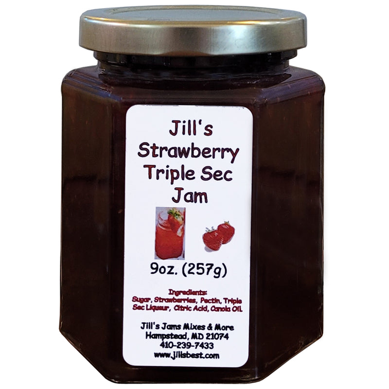 Strawberry Triple Sec Gourmet Jam 9oz. jar