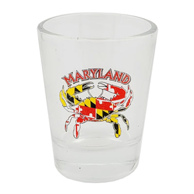 Maryland Flag Crab Shot Glass