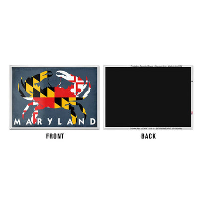 Maryland Flag Crab Rectangular Refrigerator Magnet