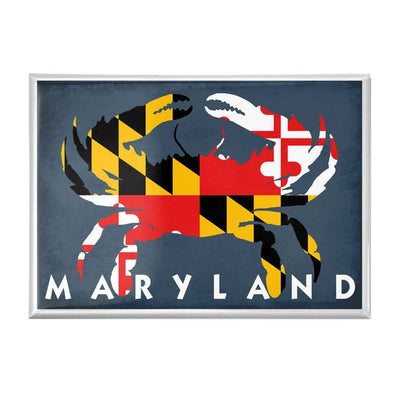Maryland Flag Crab Rectangular Refrigerator Magnet