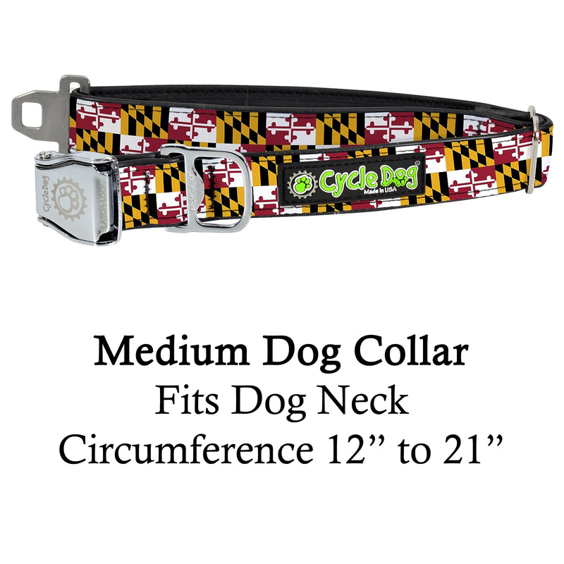 Maryland Flag No-Stink Dog Collar (medium)