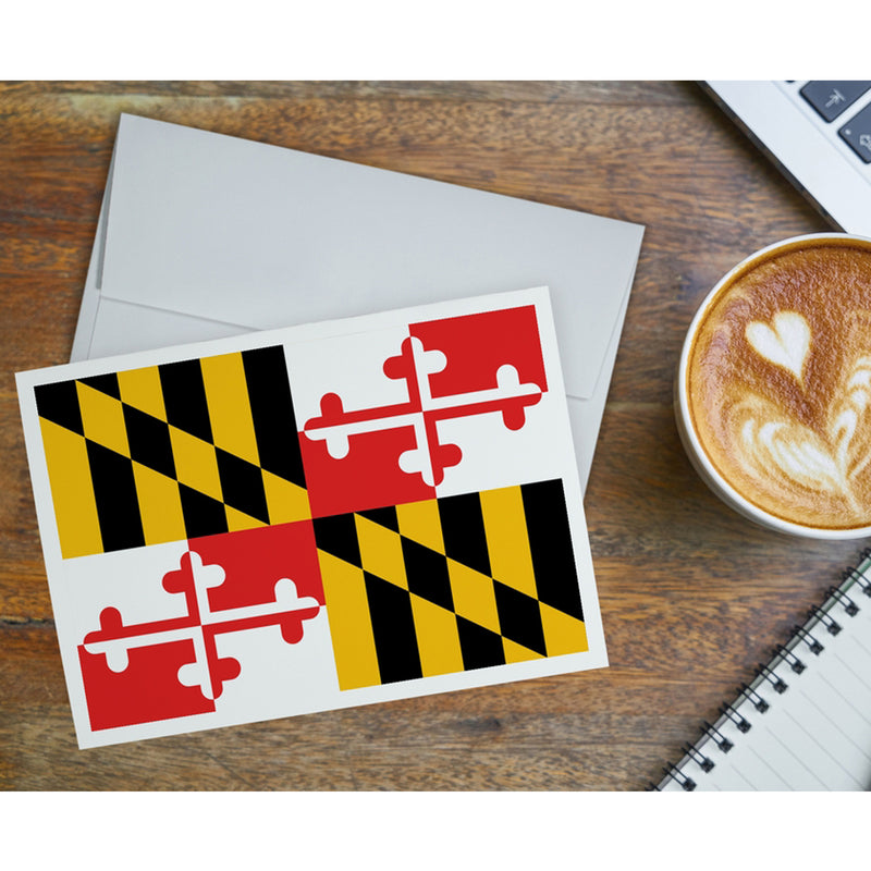 Maryland Flag Greeting Card with Envelope (scene)