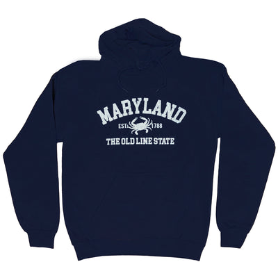 maryland the old line state hoodie sweatshirt navy color