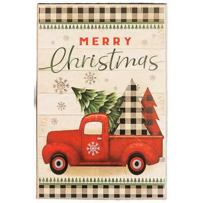 Print Block - Merry Christmas Truck with Trees