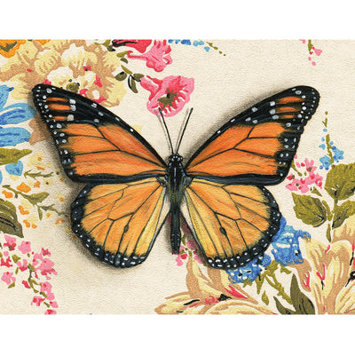 Monarch Butterfly Art Textured Notecard