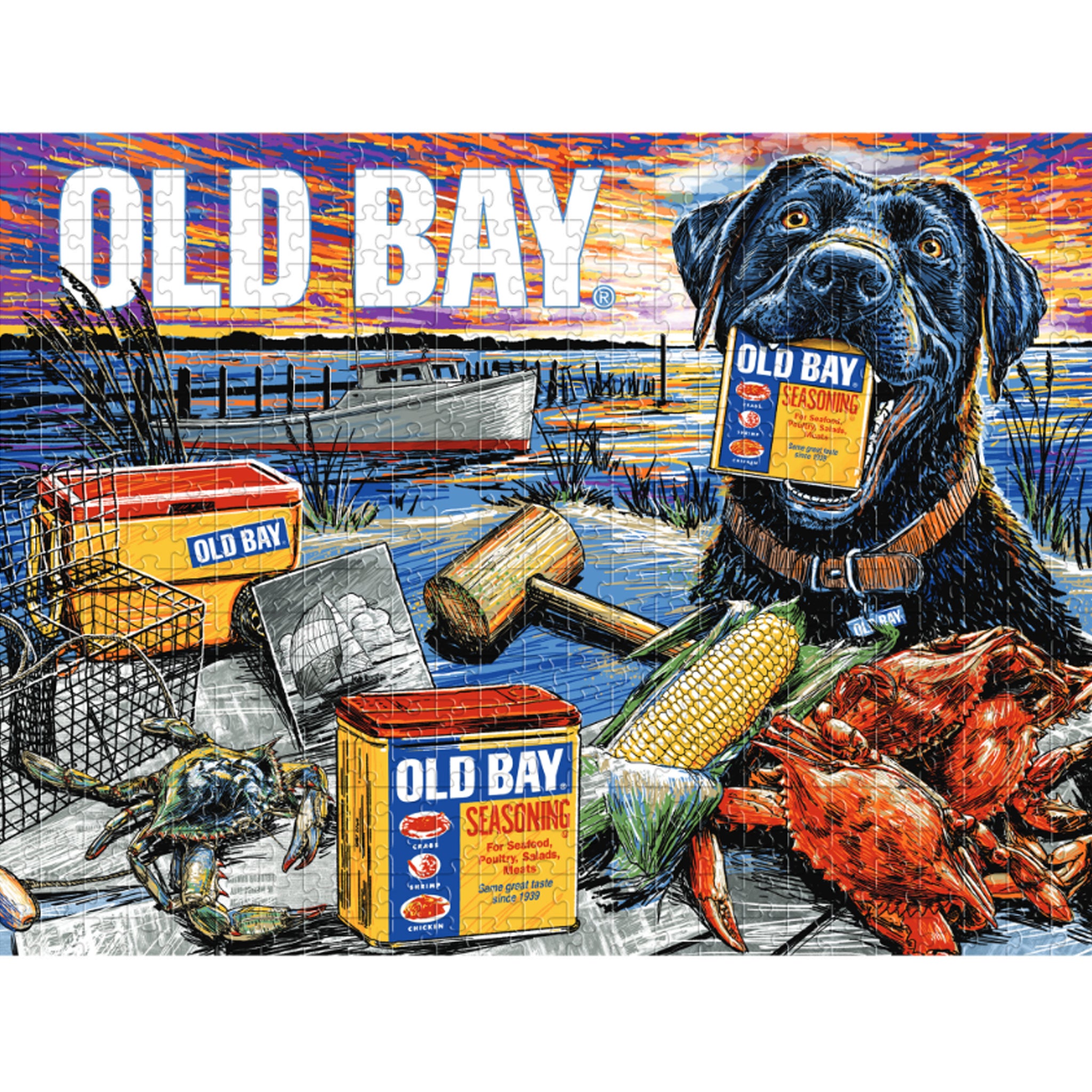 Old Bay Seasoning Collage Puzzle | The Maryland Store