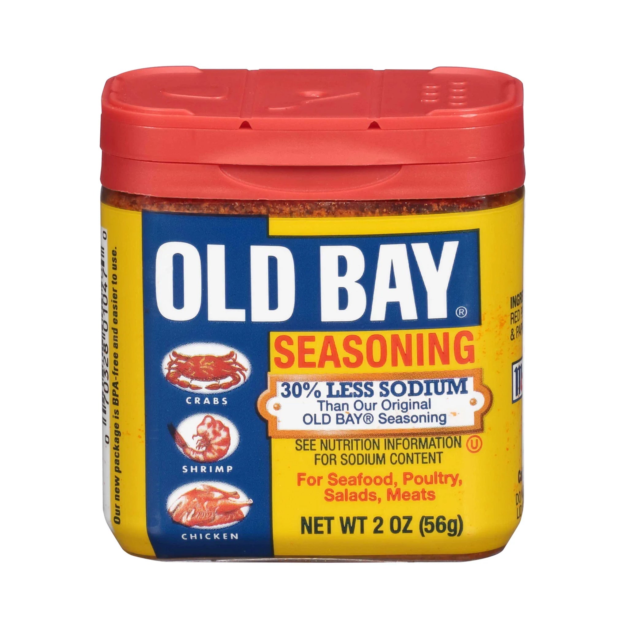 OLD BAY 30% Less Sodium Seasoning, 2.62 oz