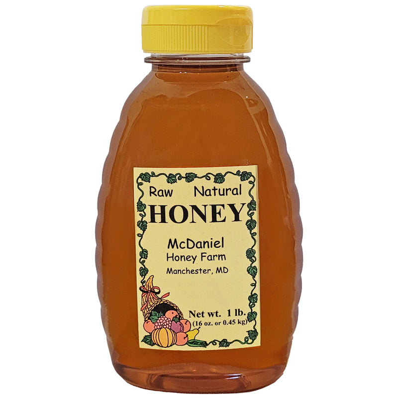 Pure Raw Natural Honey 1lb. Bottle