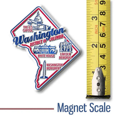 Small Washington DC Magnet Size