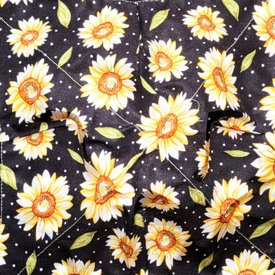 Sunflower Dots Microwave Bowl Cozy Potholder Fabric Sample