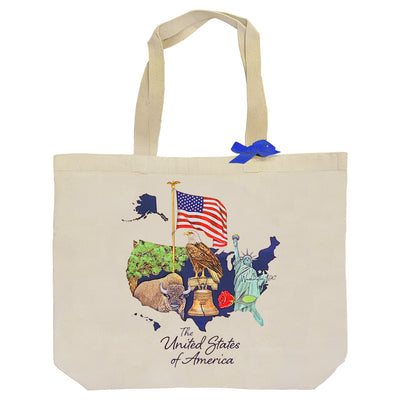 tote bag  united states of america collage