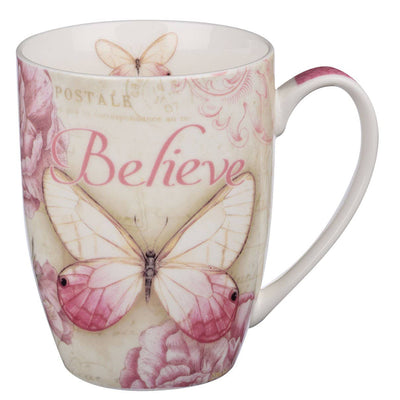 Believe Everything Is Possible Butterfly Coffee Mug