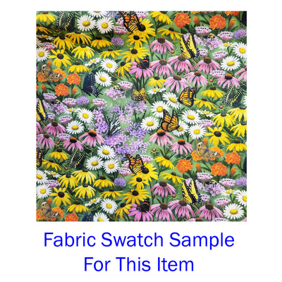 Black Eyed Susans field of flowers Fabric Swatch Sample