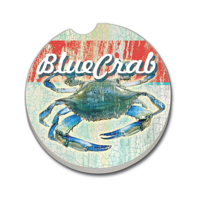 Blue Crab Absorbent Stone Car Coaster
