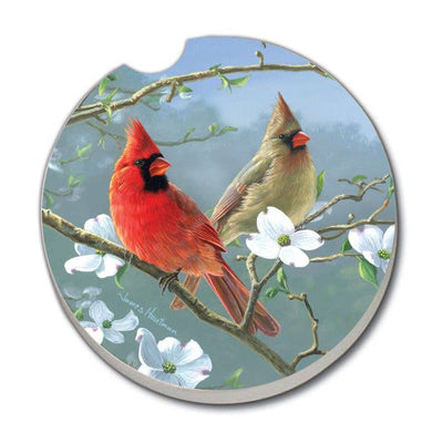 Cardinals Absorbent Stone Car Coaster