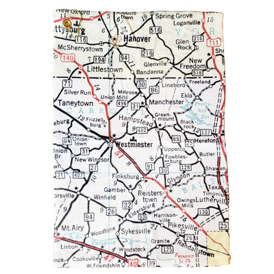 Carroll County Roads Map Golf Towel