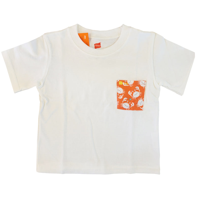 Toddler Pocket Tees by Ms. Ruth - Crabs on Orange Background