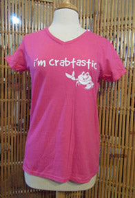 I'm Crabtastic V-Neck T-Shirt - Ladies