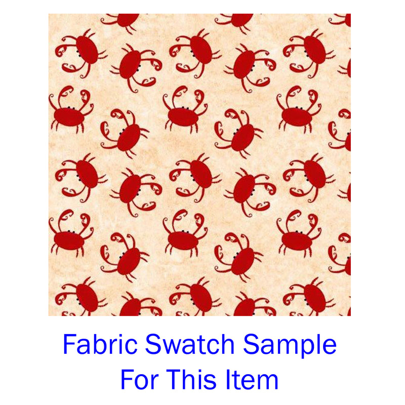 Red Whimsical Crabs Fabric Swatch