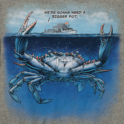 Gonna Need A Bigger Pot Crab T-Shirt Design Closeup