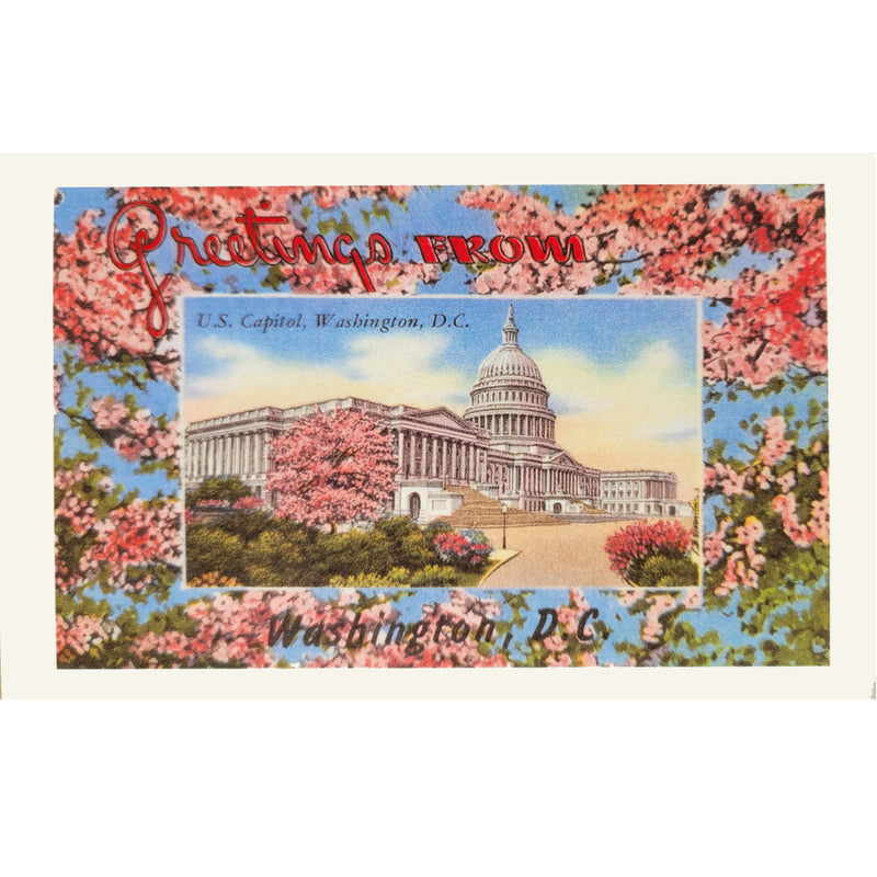 Postcard Vintage Style - Greetings From US Capitol, Washington DC