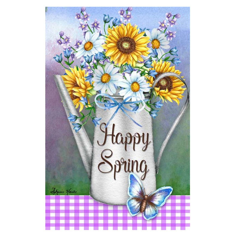 Print Block - Happy Spring (Flowers & Butterfly)