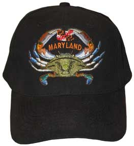 Blue Crab Maryland Embroidered Hat