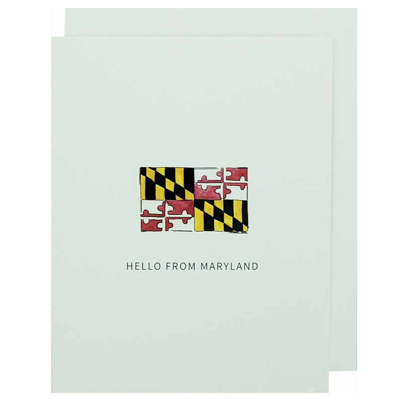 Hello From Maryland (Flag) Note Card