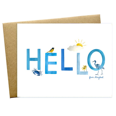 Hello From Maryland (Icons) Note Card