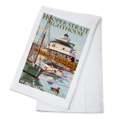 Hooper Strait Lighthouse St. Michaels Maryland Kitchen Towel