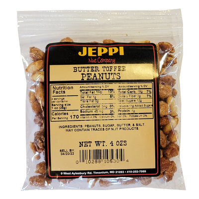 Jeppi Butter Toffee Peanuts - 4oz.