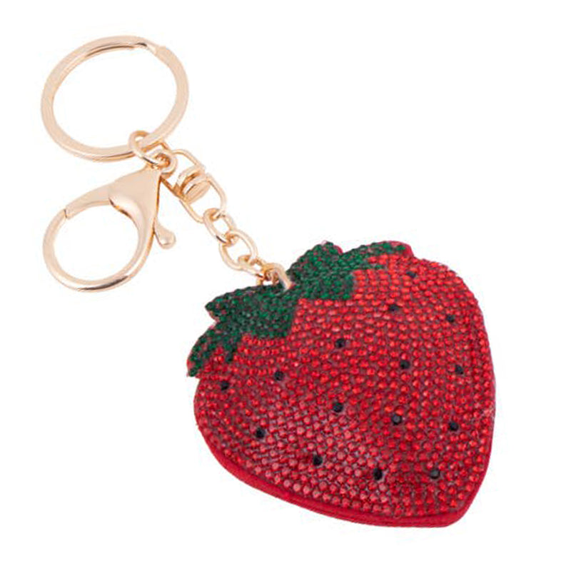 Crystal Keychain Red Strawberry